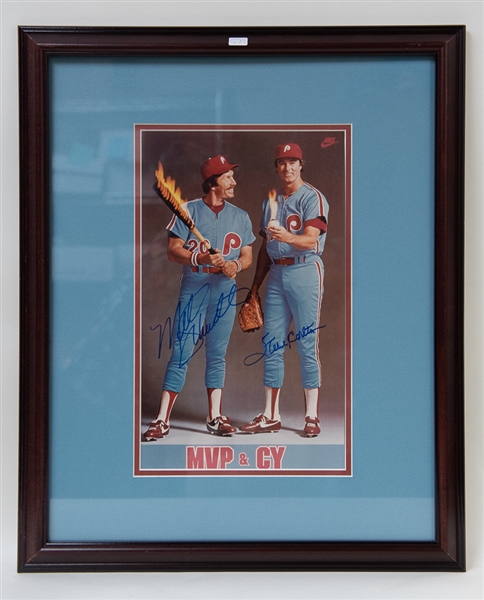 Mike Schmidt & Steve Carlton Signed Framed Photo - JSA