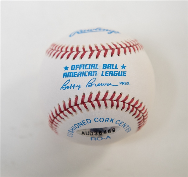 Ted Williams Signed Official American League Baseball (Upper Deck Sticker of Authenticity)