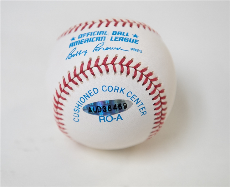 Ted Williams Signed Official American League Baseball (Upper Deck Sticker of Authenticity)