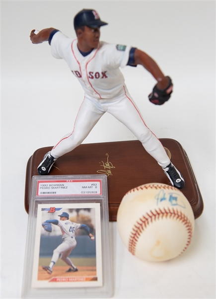 Pedro Martinez Signed Baseball & All Star Figure