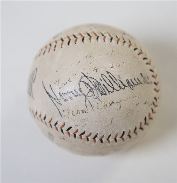 1933 Pirates Team Signed Baseball w/ 5 HOFers - Honus Wagner, Lloyd Waner, Pie Traynor, Waite Hoyt, Arky Vaughan Autographs! - JSA LOA