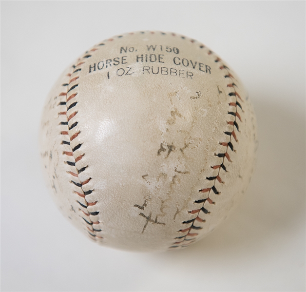 1933 Pirates Team Signed Baseball w/ 5 HOFers - Honus Wagner, Lloyd Waner, Pie Traynor, Waite Hoyt, Arky Vaughan Autographs! - JSA LOA