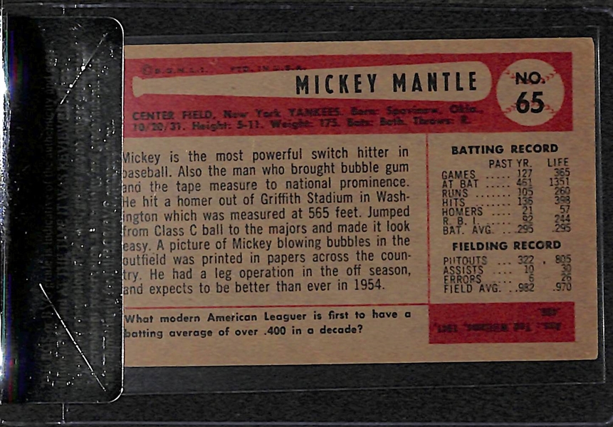 1954 Bowman Baseball Near Complete Card Set (Missing 3) w. Mickey Mantle BVG 4.5