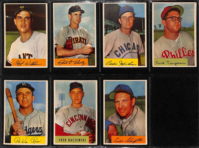 1954 Bowman Baseball Near Complete Card Set (Missing 3) w. Mickey Mantle BVG 4.5