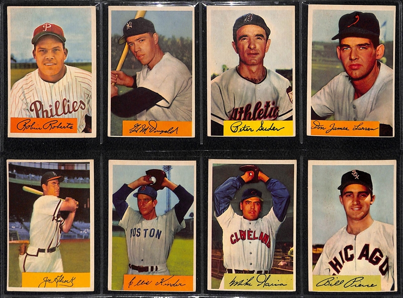 1954 Bowman Baseball Near Complete Card Set (Missing 3) w. Mickey Mantle BVG 4.5