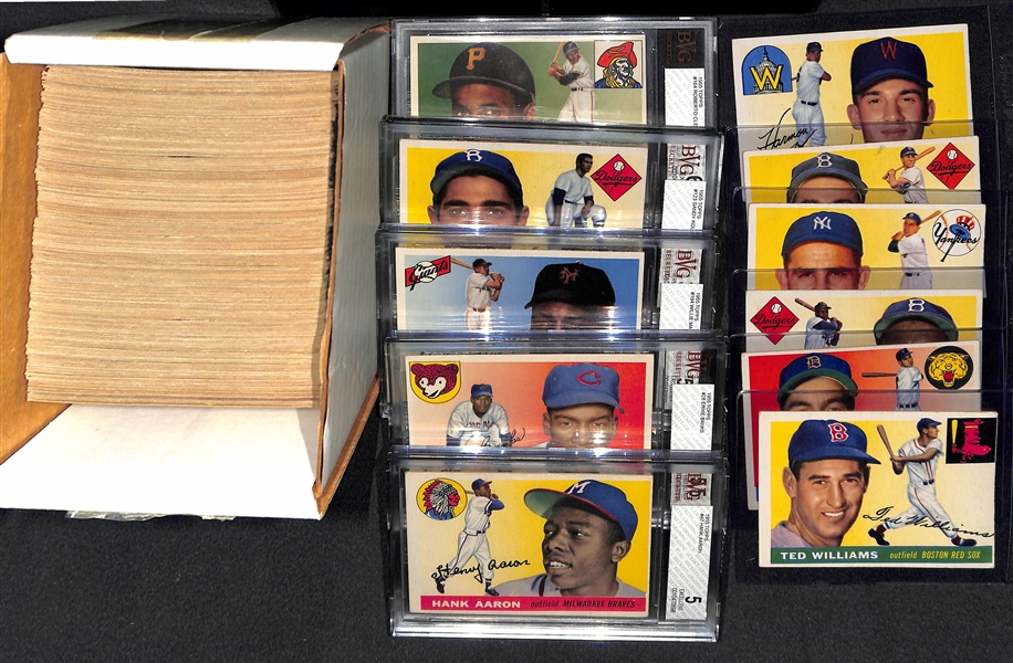 1955 Topps Baseball Complete Set w. Clemente Rookie BVG 6, Koufax Rookie BVG 3