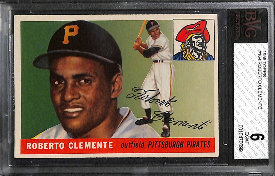 1955 Topps Baseball Complete Set w. Clemente Rookie BVG 6, Koufax Rookie BVG 3