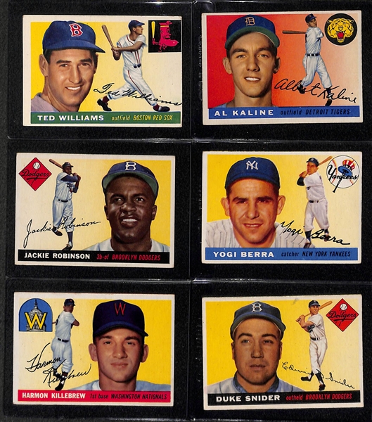 1955 Topps Baseball Complete Set w. Clemente Rookie BVG 6, Koufax Rookie BVG 3