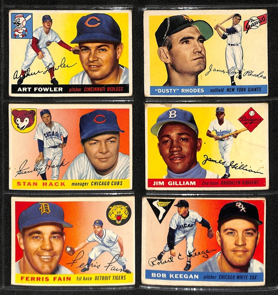 1955 Topps Baseball Partial Card Set w. Ted Williams BVG 3.5 & Killebew BVG 2.5