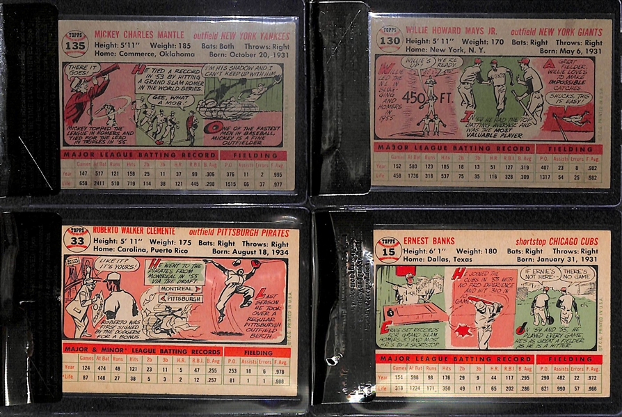 Lot of 83 1956 - Topps Baseball Cards w. Mantle BVG 4.0 & Willie Mays 5.0