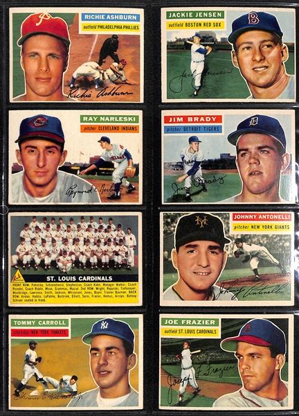 Lot of 83 1956 - Topps Baseball Cards w. Mantle BVG 4.0 & Willie Mays 5.0