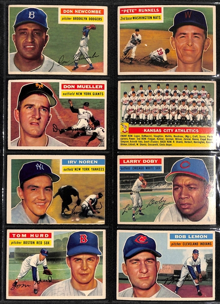 Lot of 83 1956 - Topps Baseball Cards w. Mantle BVG 4.0 & Willie Mays 5.0