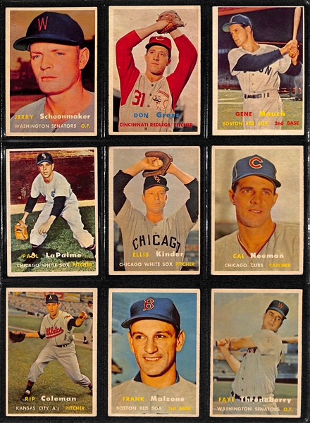 1957 Topps Baseball Partial Card Set