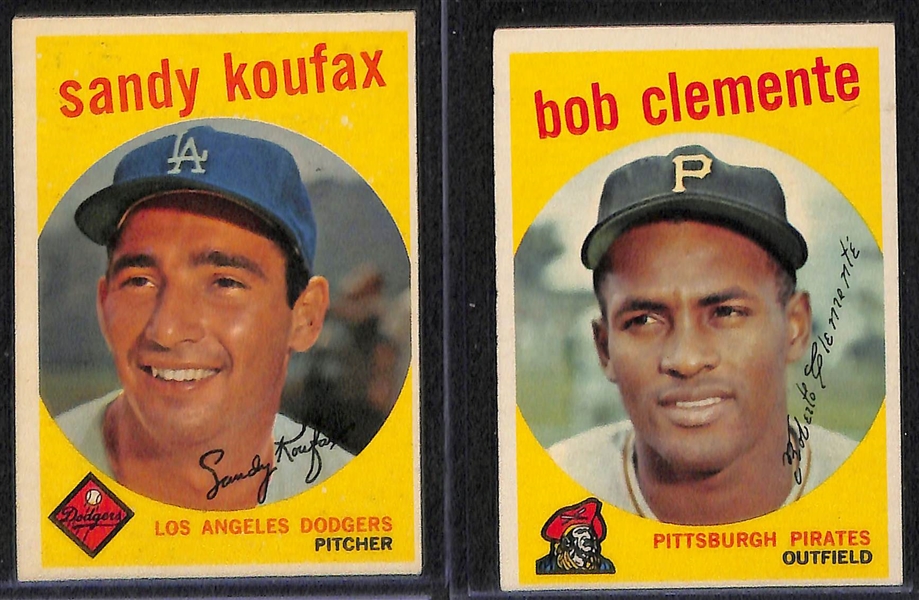 1959 Topps Baseball Complete Set w. Mantle & Gibson RC
