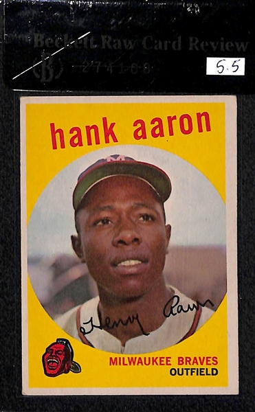 1959 Topps Baseball Near Complete Card Set w. Mantle BVG 3.5 & Aaron BVG 5.5