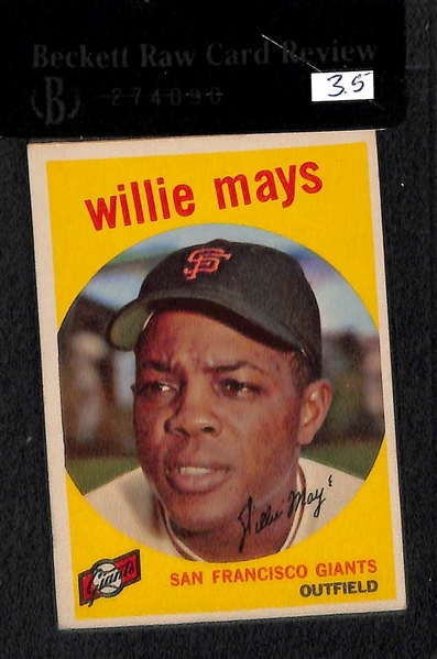 1959 Topps Baseball Near Complete Card Set w. Mantle BVG 3.5 & Aaron BVG 5.5