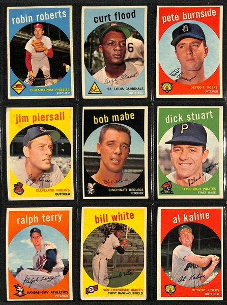 1959 Topps Baseball Near Complete Card Set w. Mantle BVG 3.5 & Aaron BVG 5.5