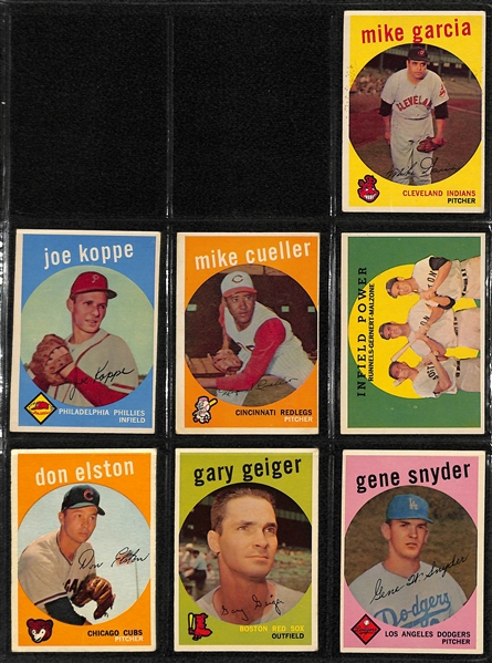 1959 Topps Baseball Near Complete Card Set w. Mantle BVG 3.5 & Aaron BVG 5.5