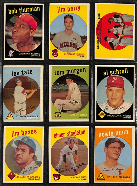 1959 Topps Baseball Near Complete Card Set w. Mantle BVG 3.5 & Aaron BVG 5.5