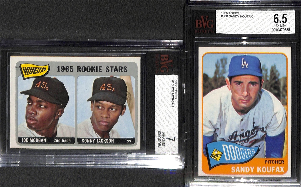 1965 Topps Baseball Complete Set (Inc. Pete Rose BVG 8, Mays BVG 7, Mantle BVG 5, Morgan RC BVG 7) - Cards Present Fresh from the Pack