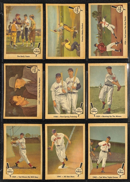Lot of 54 1959-60 Fleer Baseball Cards w. 1960 Ted Williams