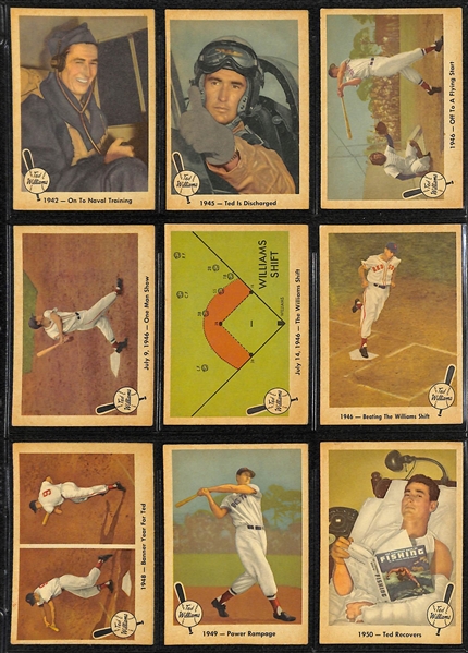Lot of 54 1959-60 Fleer Baseball Cards w. 1960 Ted Williams