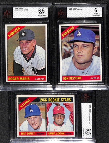 1966 Topps Baseball Complete Set (Inc. Pete Rose BVG 8, Mantle BVG 6.5) - Fresh from the Pack Condition