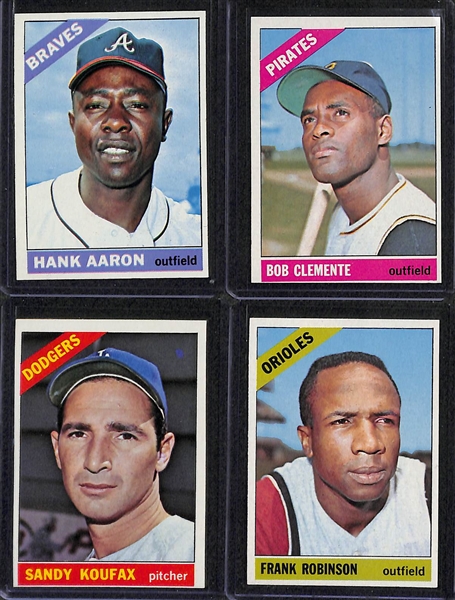 1966 Topps Baseball Complete Set (Inc. Pete Rose BVG 8, Mantle BVG 6.5) - Fresh from the Pack Condition