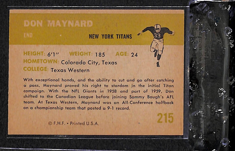 Lot of 54 - 1961 Fleer Football Cards w. Maynard RC BVG 6.0