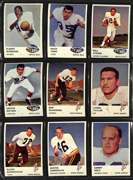 Lot of 54 - 1961 Fleer Football Cards w. Maynard RC BVG 6.0