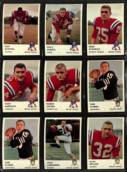 Lot of 54 - 1961 Fleer Football Cards w. Maynard RC BVG 6.0
