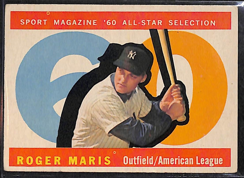Lot of (4) Roger Maris Topps Cards From 1960-1964