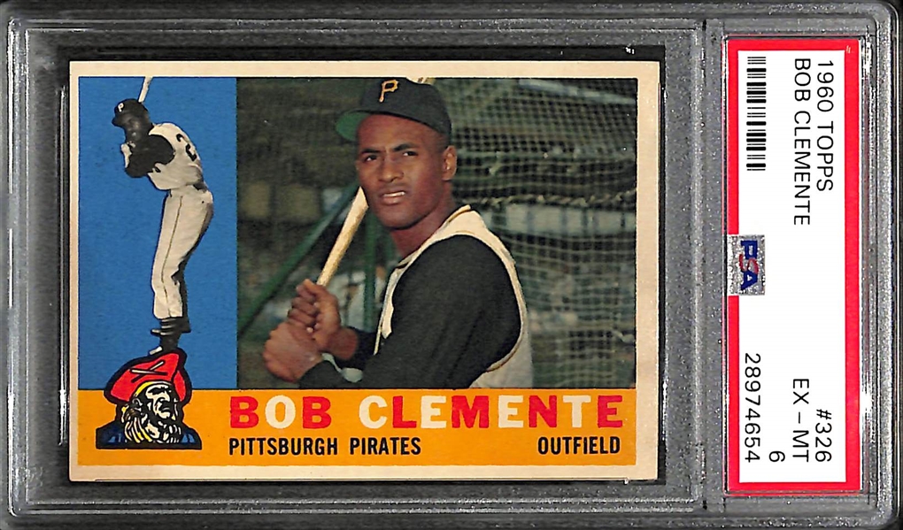 1960 Topps  Roberto Clemente #326 Graded PSA 6 EX-Mint 