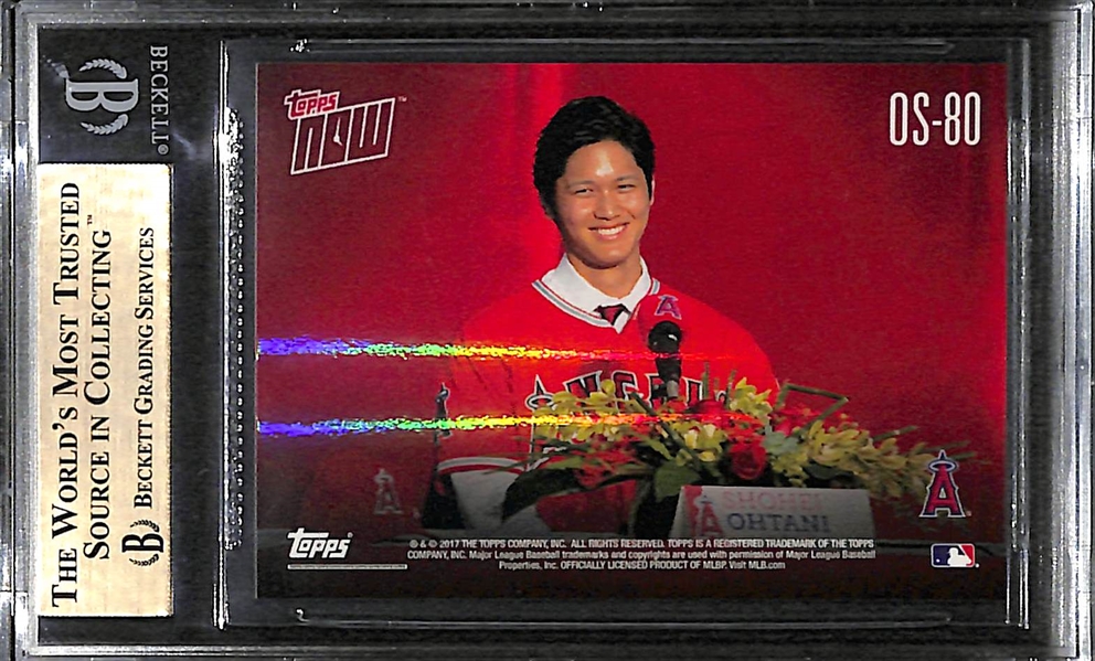 2017 Shohei Ohtani Topps Now Rookie Card Graded a BGS 10 Pristine