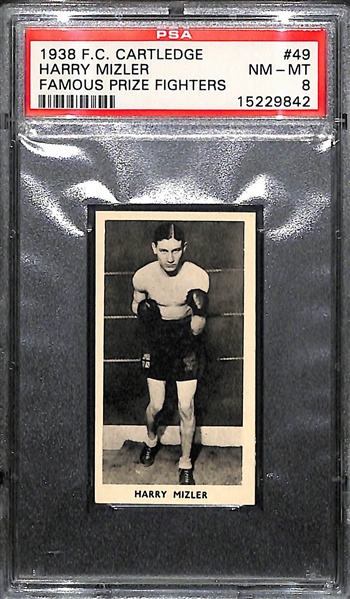 Lot Of 4 1938 F.C. Cartledge Famous Prize Fighter Cards PSA Graded