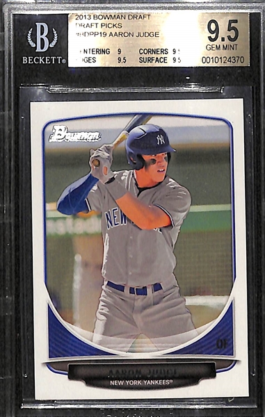 2013 Bowman Aaron Judge Rookie BGS 9.5 GEM MINT!
