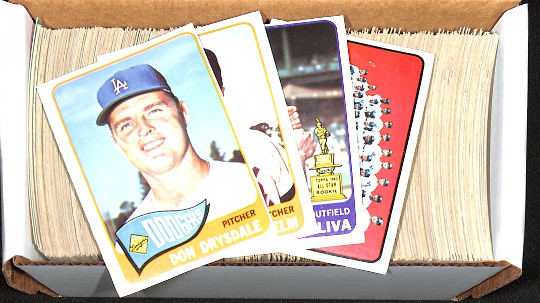 Lot of Approximately (400) 1965 Topps Baseball Cards w/ Don Drysdale