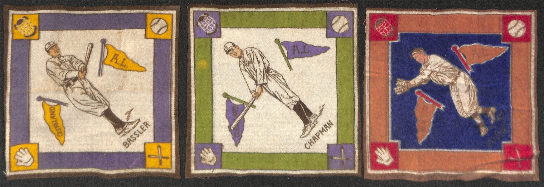 Lot of 9 - 1914 B18 AL Blankets w. Chick Gandil