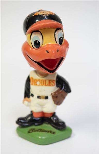 Vintage Orioles 1962 Bird Head Bobblehead w/ Green Diamond Base (RARE)