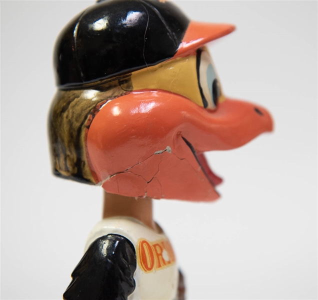 Vintage Orioles 1962 Bird Head Bobblehead w/ Green Diamond Base (RARE)