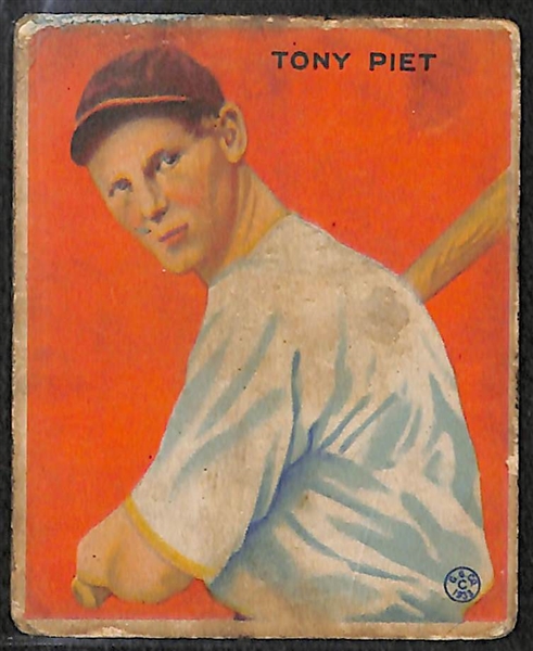 Lot of 4  -1933 Goudy Baseball Cards w. Paul Waner