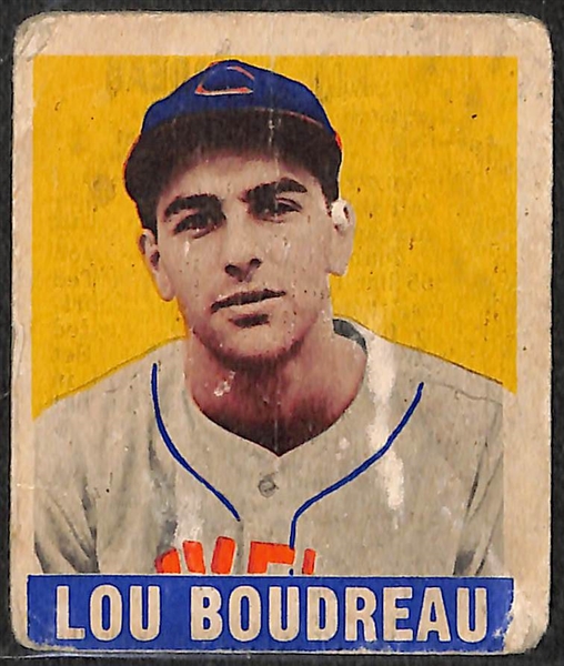 Lot of 2 - 1949 Leaf Baseball Cards - Bobby Doerr & Lou Boudreau