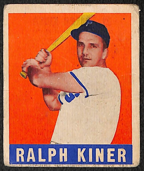 Lot of 2 - 1949 Leaf Baseball Cards - Ralph Kiner & Gene Hermanski