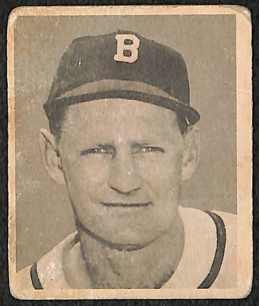 Lot of 2 - 1948 Bowman Baseball Cards - Bob Elliot & Bobby Thomson Rookie Card 