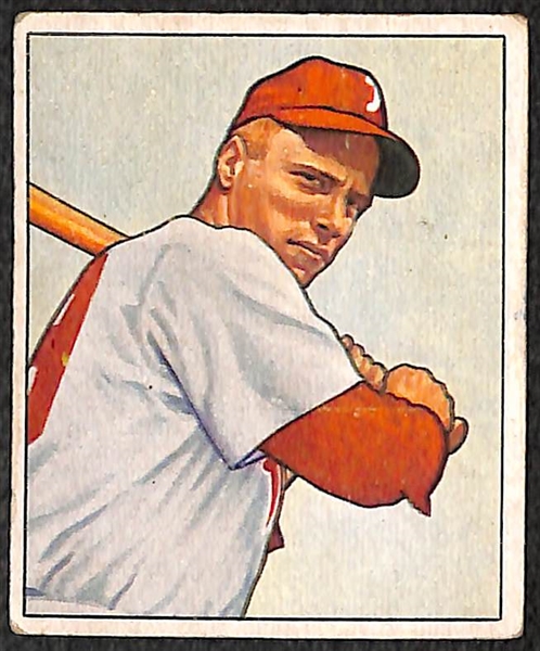Lot of 2 - 1950 Bowman Baseball Richie Ashburn & Robin Roberts