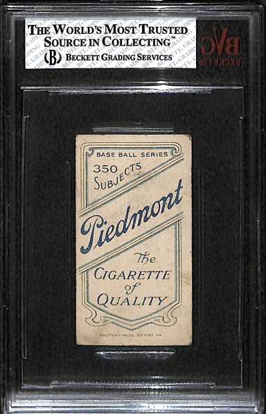 1909-11 T206 Hal Chase Blue Portrait - Piedmont Back - Factory 25 - BVG 3 