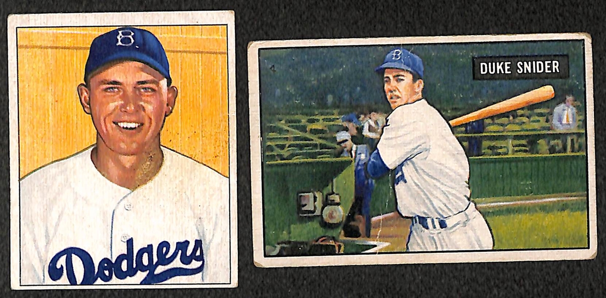 1950 Bowman Gil Hodges & 1951 Bowman Duke Snider