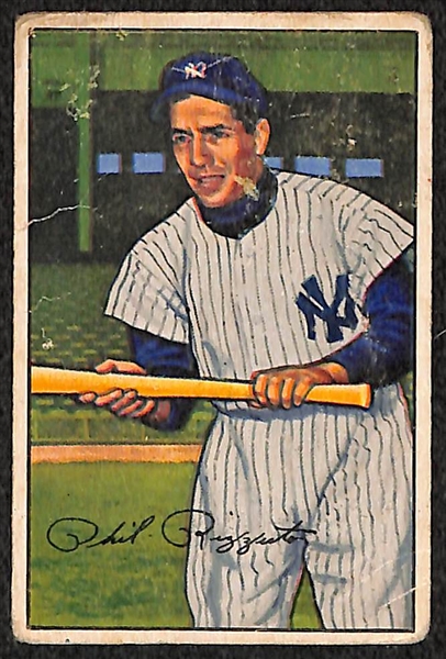 Lot of 3 - 1952 Bowman Baseball Cards - Feller, Rizzuto, & Minoso RC