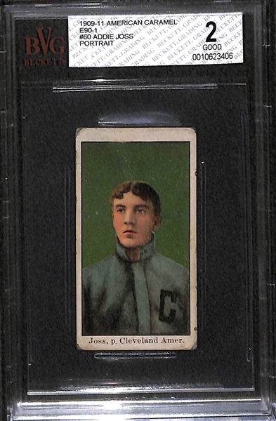 1909-11 American Caramel E90-1 Addie Joss Portrait - BVG 2 