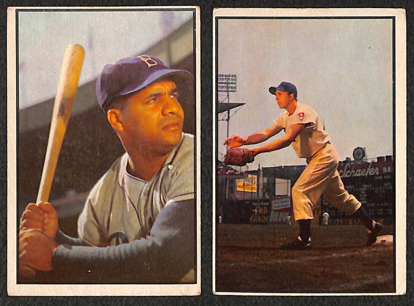 Lot of 2 - 1953 Bowman Baseball Cards - Roy Campanella & Gil Hodges